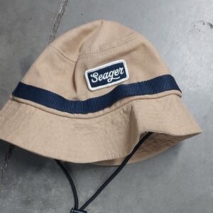 Seager Tan Bucket Hat with Black Strap